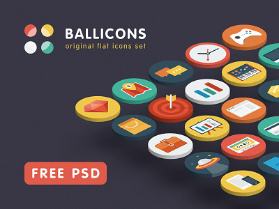 Ballicons — original flat icons set ballicons flat free icons set