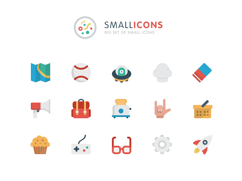Smallicons commerce docs flat food free freebie icons psd set smallicons sport weather