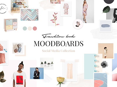 Fashion Look Mood Boards Collection blog blogger fashion instagram look mood board moodboard pinterest social media typography