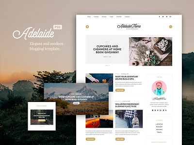 Adelaida Blogging PSD Template