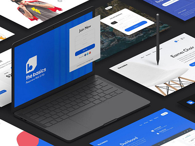 The Basics Web UI Kit ecommerce feature hero landing promo psd shop sketch ui ux web website
