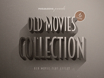 Old Movie Titles Collection calssic film noir old movie old text retro text style title typography vintage