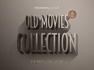 Old Movie Titles Collection calssic film noir old movie old text retro text style title typography vintage