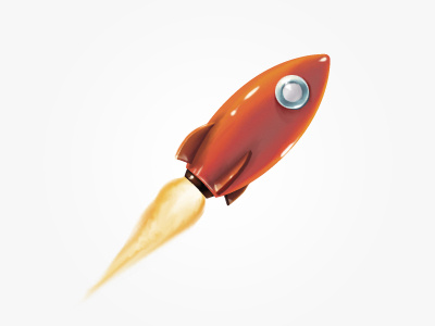 Rocket artwork draft fly icon illustration red rocket