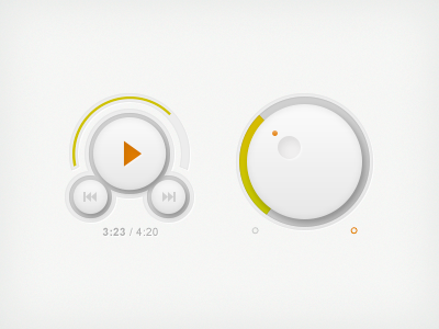 Player Widget button player ui user interface volume widget