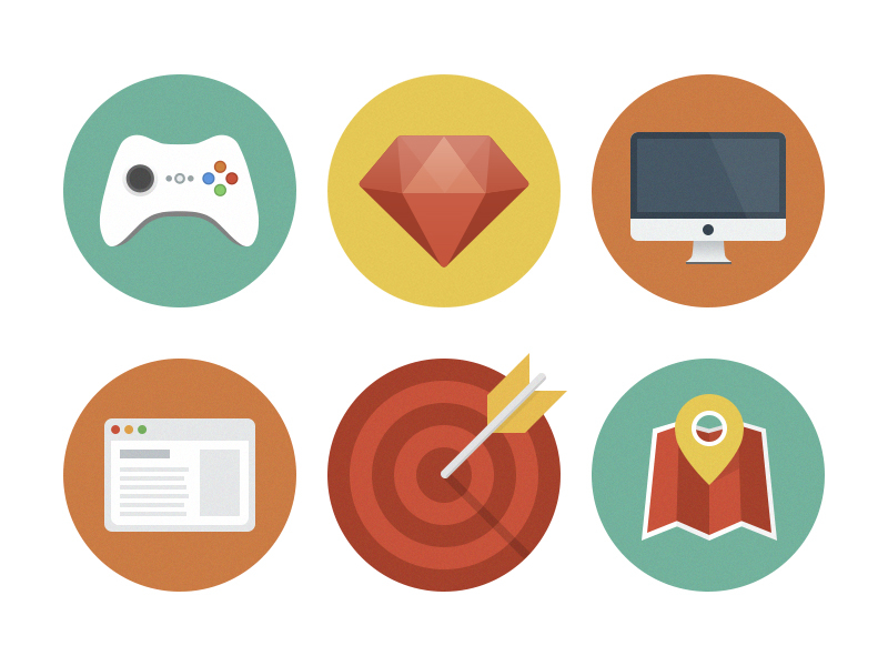 Flat icons by Nick Frost on Dribbble