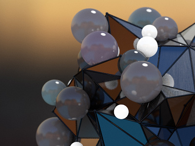 a polygon in barcelona 3d barcelona c4d cgi cinema4d design glass hdri metal orb photoshop render