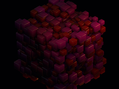 cubic raspberries 3d c4d cgi cinema4d cube dark design render sss