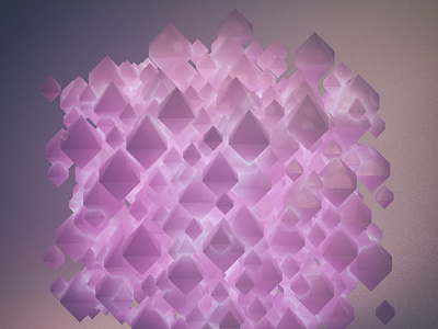 glowing octahedrons 3d c4d cgi cinema4d design glow octahedron photoshop pink render sss