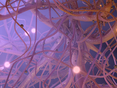 neurons 3d c4d cells cinema4d design neurons organic render visualization