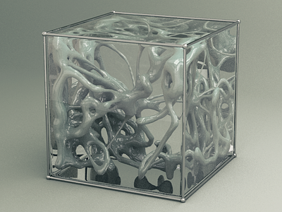 containment cube 3d c4d cinema4d design lighting physical render render scifi studio textures transparent xparticles