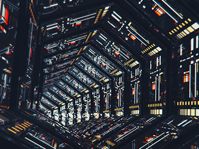 space\hex_tube 3d c4d cgi cinema 4d metal octane octane render science fiction scifi