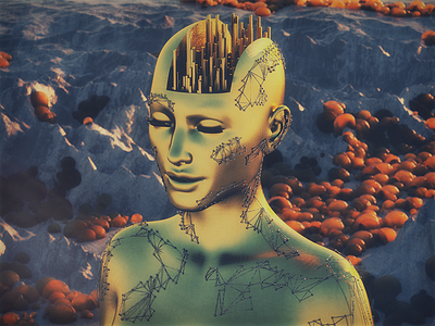 cityhead 202 3d after effects c4d cgi cinema 4d daz3d octane octane render photoshop x particles