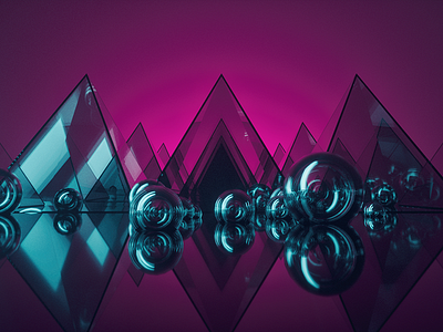 onaship 3d abstract after effects c4d cgi cinema 4d octane octane render photoshop pyramids refraction x particles