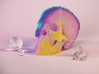 stilldeaf 3d abstract after effects c4d cgi cinema 4d octane octane render photoshop skull still life x particles