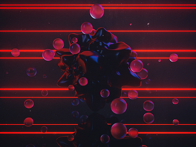 scttrball 3d abstract after effects c4d cgi cinema 4d glow neon octane photoshop scifi x particles