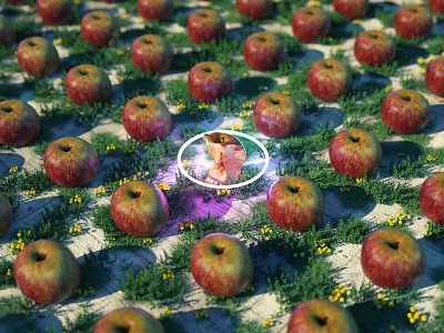 Apple Scatter! 3d 3d scan apple cinema 4d fruit glow octane render