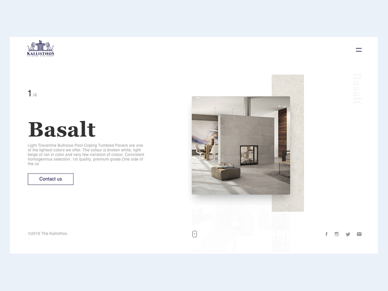 Screen Design - Natural Stone Company design gui home homepage