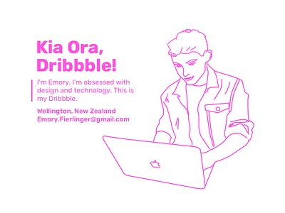 Kia Ora, Dribbble! debut new zealand technology wellington young designer youth
