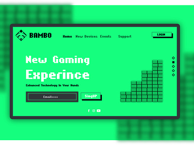 BAMBO Gaming Console 2022 trend design 2022 trends ai startup design app brand logo brand ui design branding color thieroy design graphic design green layout illustration logo ui website layout