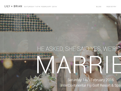 Lily WordPress Wedding Theme clean masonry minimal simple type wedding white wordpress