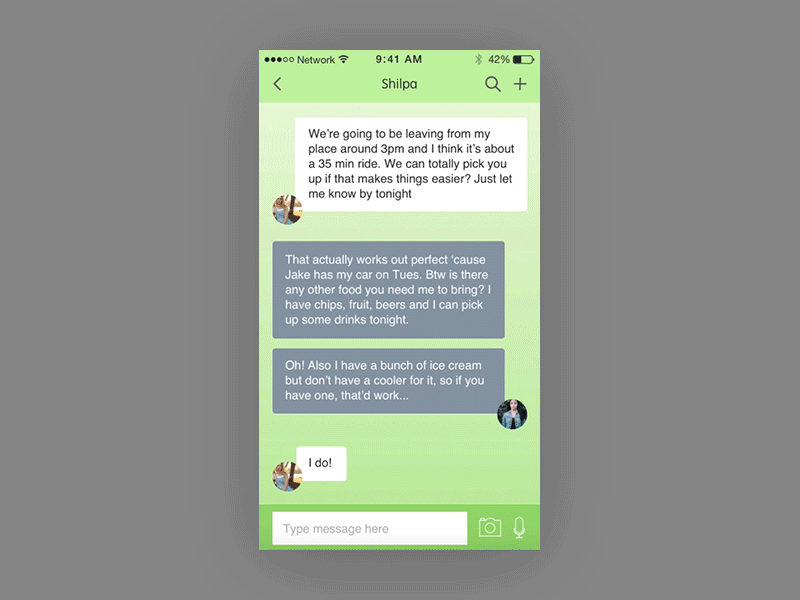 DailyUI 013 Direct Messaging dailyui direct messaging mobile