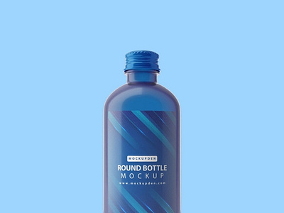 Free Round Bottle Mockup PSD Template