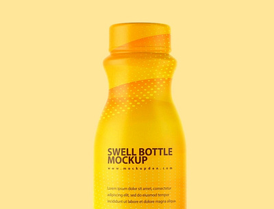 Free Swell Bottle Mockup PSD Template 3d animation branding design graphic design illustration logo mock motion graphics ui vector