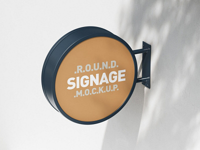 Free Round Street Sign Logo Mockup PSD Template by bada Tahri on Dribbble