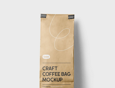 Free Craft Coffee Bag Mockup PSD Template 3d animation branding design graphic design illustration logo motion graphics ui vector