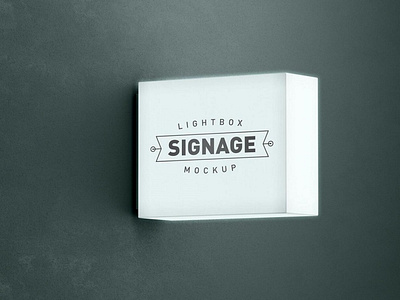 Free Lightbox Signage Logo Mockup PSD Template 3d animation branding design graphic design illustration logo motion graphics ui vector