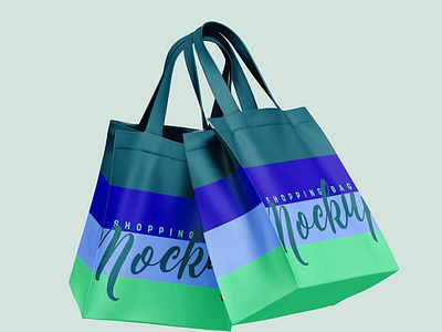 Free Grocery Shopping Bag Mockup PSD Set 3d animation branding design graphic design illustration logo motion graphics ui vector