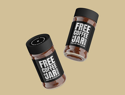 Free Glass Coffee Jar Mockup PSD Template 3d animation branding design graphic design illustration logo motion graphics ui vector