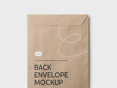 Free Back Envelope Mockup PSD Template