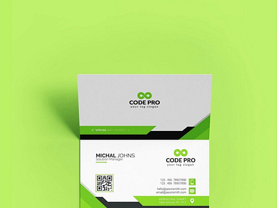 Free Folding Business Card Mockup PSD Template