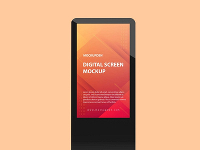 Free Digital Display Screen Mockup PSD Template