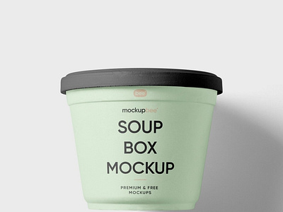 Free Plastic Soup Box Mockup PSD Template