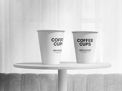 Free Coffee Cup Mockups PSD Template 3d animation branding design graphic design illustration logo motion graphics ui vector