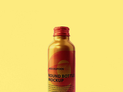 Free Round Bottle Mockup PSD Template