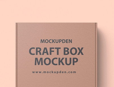 Free Craft Box Mockup PSD Template 3d animation branding design graphic design illustration logo motion graphics ui vector