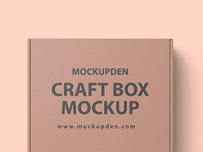 Free Craft Box Mockup PSD Template