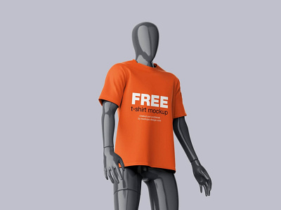 Free Mannequin T-Shirt Mockup PSD Set Template