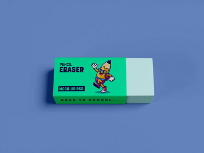 Free Pencil Eraser Mockup PSD Template