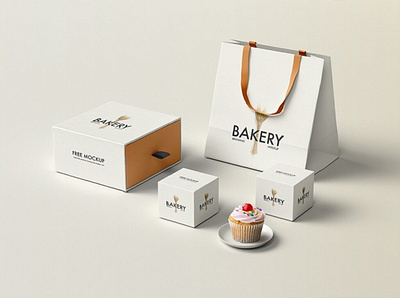 Free Bakery Branding Mockup PSD 3d animation branding design graphic design illustration logo motion graphics ui vector