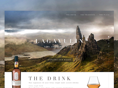 Lagavulin Landing UI 003 003 clean dailyui design landing product simple ui uidesign