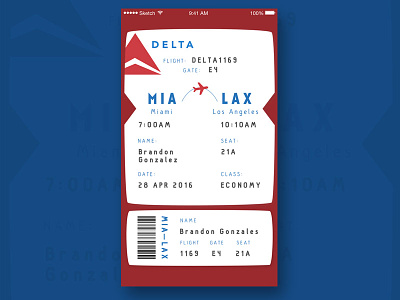 Boarding Pass boarding pass connect design travel ui