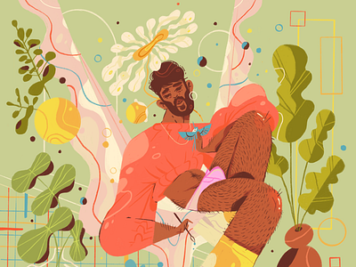 Tierra Tibia design floral illustration procreate queer