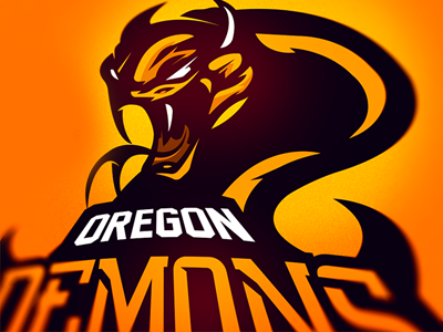 'Oregon Demons' Logo design logo mascot