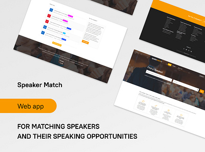 SpeakerMatch - web app for matching speakers and opportunities admin panel agency app application design design agency figma redesign software development software development agency ui ux uxui web design web development