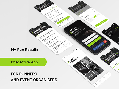 MyRunResults - resource dedicated to runners & event organizers agency app application design design agency figma fitness app mobile app mobile design mobile development running software development software development agency sport sport events ui ux